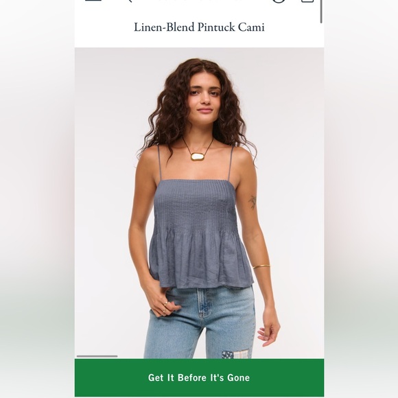 Abercrombie & Fitch Tops - Abercrombie Linen Blend Pintuck Cami
